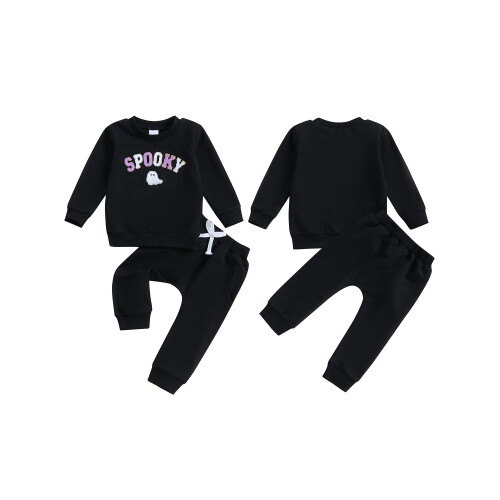 (6-12 Months, Black) Σετ Χαλοουίν για μονόχρωμα παντελόνια 1