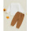 (6-12 Months, Brown) Conjunto infantil de com elástico. 4