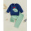 (6-12 Months, Navy Blue) Σετ ρούχων γκολφ με κέντημα 3
