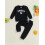 (6-12 Months, Black) Σετ Χαλοουίν για μονόχρωμα παντελόνια 3