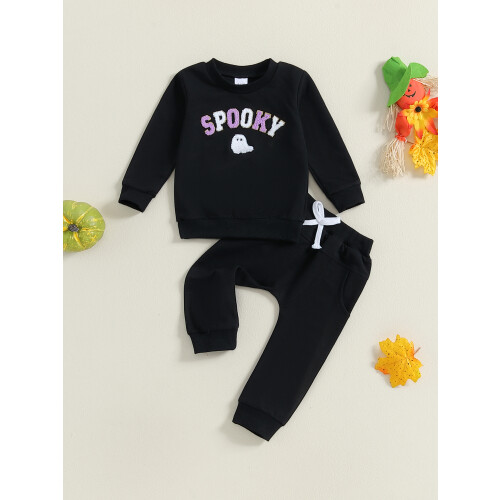 (6-12 Months, Black) Σετ Χαλοουίν για μονόχρωμα παντελόνια 2