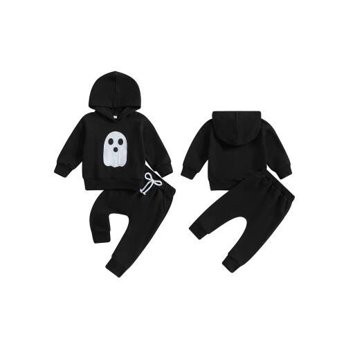 (6-12 Months, Black) Σετ Halloween για μακριά μανίκια 1