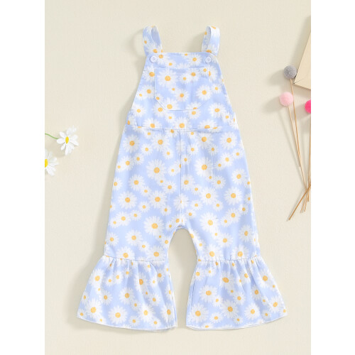 (6-12 Months, Blue) Παιδική φόρμα λουλούδια καθημερινή χρήση 2