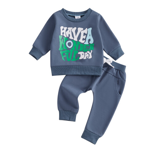 (3-6 Months, Blue) Σετ ρούχων 2 νήπια φθινοπωρινά