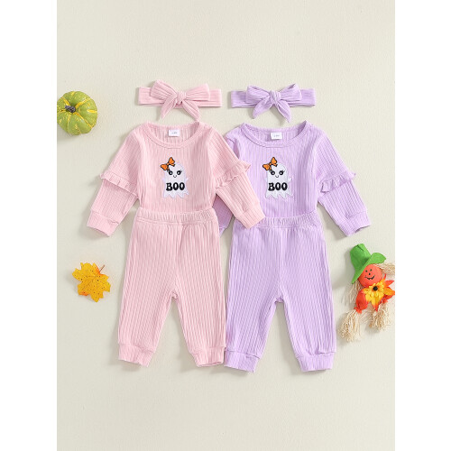 (3-6 Months, Pink) Conjunto de Halloween de cabelo. 2
