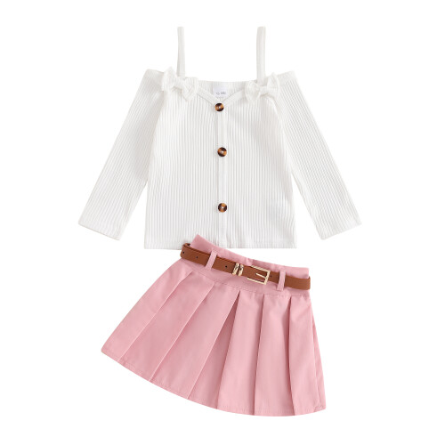 (18-24 Months, Pink) Conjunto de outono e festas.