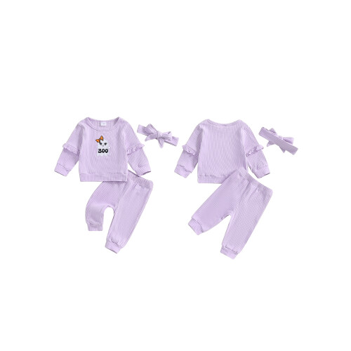 (6-12 Months, Purple) Conjunto de Halloween de cabelo. 1