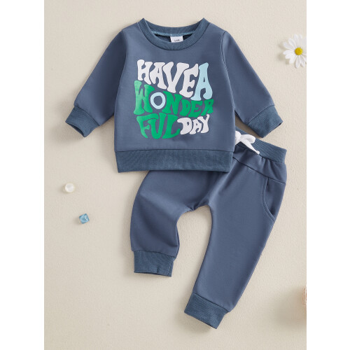 (12-18 Months, Blue) Σετ ρούχων 2 νήπια φθινοπωρινά 2
