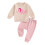 (3-6 Months, Pink) Dvoudílný overal pro elastickým pasem. 1