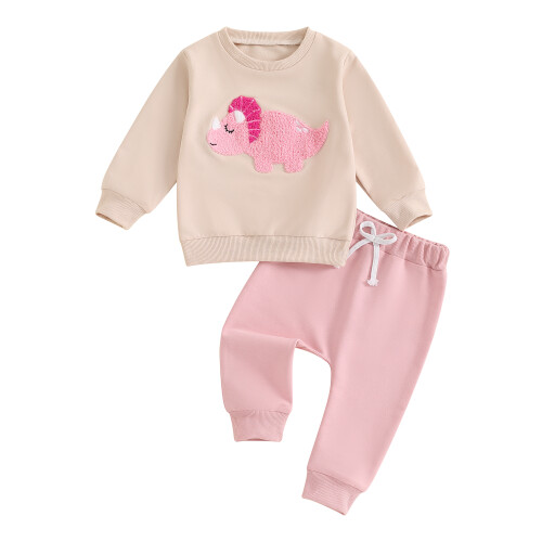 (3-6 Months, Pink) Dvoudílný overal pro elastickým pasem.