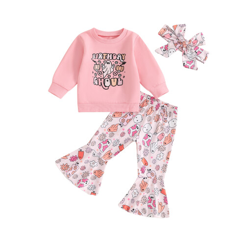 (2-3 Years, Pink) Set 3PCS Halloween de păr
