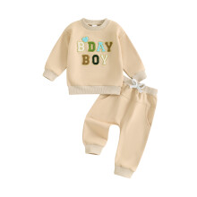 (6-12 Months, Apricot) Tenue d'anniversaire pour élastique brodé.