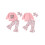 (2-3 Years, Pink) Set 3PCS Halloween de păr 2
