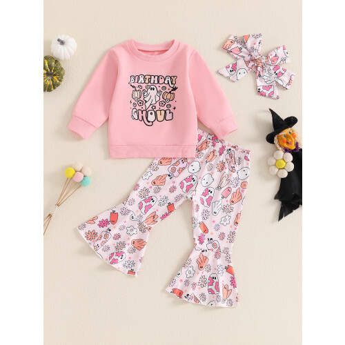 (2-3 Years, Pink) Set 3PCS Halloween de păr 2
