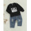 (0-6 Months, Black) Φθινοπωρινή στολή μωρών με σκισίματα. 4