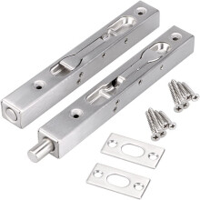 Sumnacon 2-Pack 6" Verdekte Inbouwsloten voor Franse/Composiet/Houten/Dubbele/Schijndeuren – Geborsteld roestvrij staal, compatibel met standaard