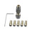 7 τεμάχια 0,5mm/1mm /1,5mm /2,5mm /3mm ορειχάλκινα περιστροφικά εργαλεία κολάρο με κλειδί και 4
