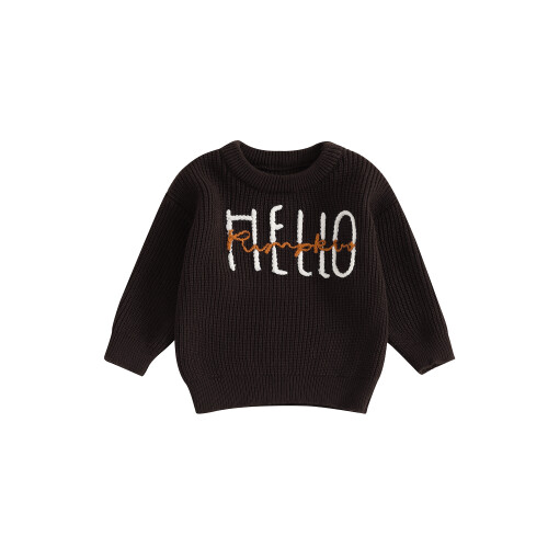 (0-3 Months, Brown) Baby-Pullover für Mädchen Ärmel, Herbstoberteile