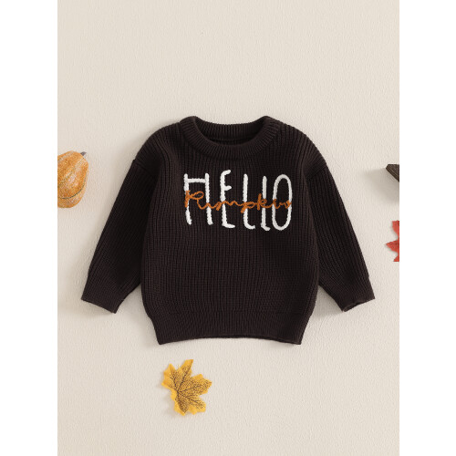 (0-3 Months, Brown) Baby-Pullover für Mädchen Ärmel, Herbstoberteile 2