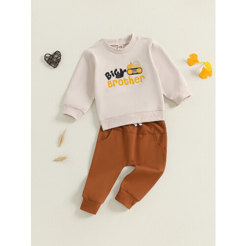 (12-18 Months, Brown) Σετ Παντελονιών με με Τσέπες 2