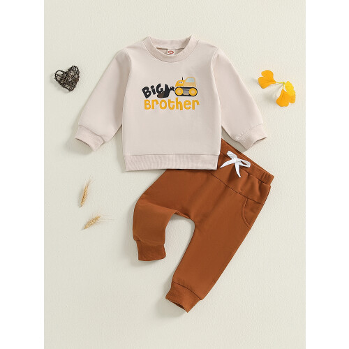 (12-18 Months, Brown) Σετ Παντελονιών με με Τσέπες 1