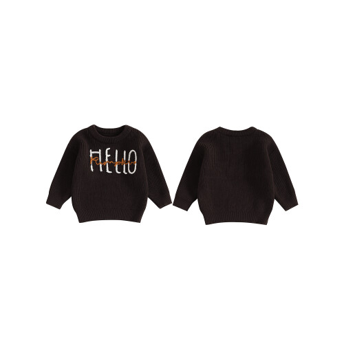 (0-3 Months, Brown) Baby-Pullover für Mädchen Ärmel, Herbstoberteile 1