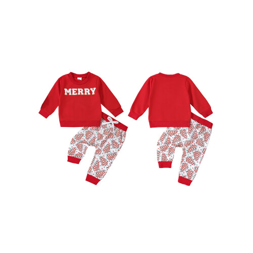 (6-12 Months, Red) Conjunto de calça de letras. 1