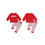 (2-3 Years, Red) Conjunto de calça de letras. 2