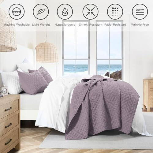 Leichtes Polyester-Steppdecken-Set mit Wolkenmuster 1