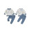 (18-24 Months, Blue) Completo Halloween per 2 pezzi. 2