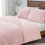 Fleece Queen Comforter Set Pink 3-Piece Winter Bedding 7