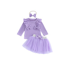 (18-24 Months, Purple) Komplety spódniczek jesiennych spódnica patchworkowa.