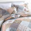 Oversized King Quilt-sæt 120x120 tommer med 2 pudebetræk 2