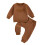 (18-24 Months, Brown) Σετ παντελονιών φθινοπώρου κέντημα, μονόχρωμα 1