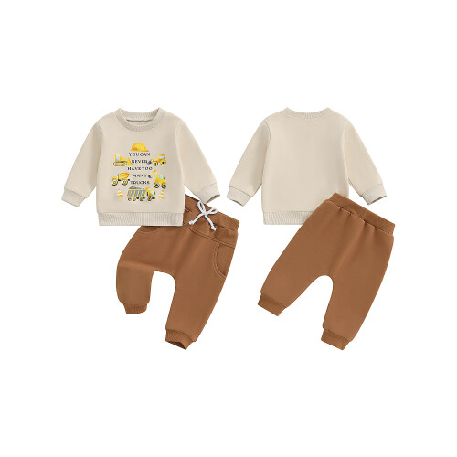 (2-3 Years, Beige) Σετ φθινοπωρινών ρούχων για νήπια 1