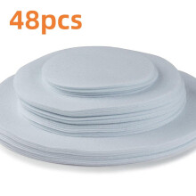 Séparateurs de rangement en feutre pour assiettes en porcelaine, lot de 48, blancs, extra larges, épais et doux de qualité supérieure (blancs,