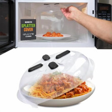 Couvercle magnétique anti-éclaboussures, 30 cm, transparent, sans BPA, ventilé, pour micro-ondes, compatible lave-vaisselle, rangement magnétique