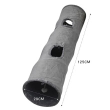 Kattleksaker Tente Chat Suede Lång 125 cm katttunnel Hopfällbar tunnel Fläckfri Smutsavvisande Enkel stil Husdjursprodukter Husdjursleksak