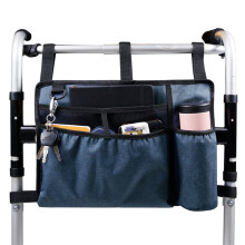 Storage Bag Portable Reusable Durable Convenient with Multi Pockets Wear-resistant Oxford Cloth Rollator Attachment Handicap Basket Pouch Daily Use