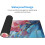 Mouse pad grande com estampa floral rosa (31,5 x 11,8 polegadas) 5