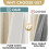 Blackout Linen Curtains 100"W x 84"L 3