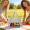 Bolsa térmica feminina para almoço com compartimento para laptop e 4