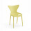 (4x Yellow Stacking Chairs) Modern Style Retro Dining Garden Stackable Chairs 6