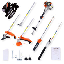5 in 1 Garden Multi Tool 52cc Petrol Hedge Trimmer Strimmer Brushcutter Chainsaw