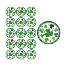 Service de vaisselle en papier pour la Saint-Patrick (16 pièces)