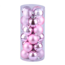24pcs Christmas Tree Balls Matte Christmas Balls Pink Xmas Hanging Ball White Light Bulbs Ball Ornament Ball Decoration Holiday Ball Ornament Pendant