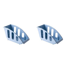 2 buc suporturi verticale pentru farfurii din plastic albastru pentru dulap/blat – Compatibile cu farfuriile standard