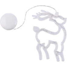 Warm White LED Christmas Window Lights with Suction Cups, Battery-Powered Night Lights, Compatible with Christmas Tree Decor