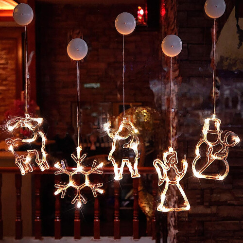 LED Christmas Window Lights with Suction Cup – Battery 1