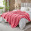 Manta de lã flanelada tamanho King, rosa coral, 228 x 279 cm (90 x 110 polegadas) 1